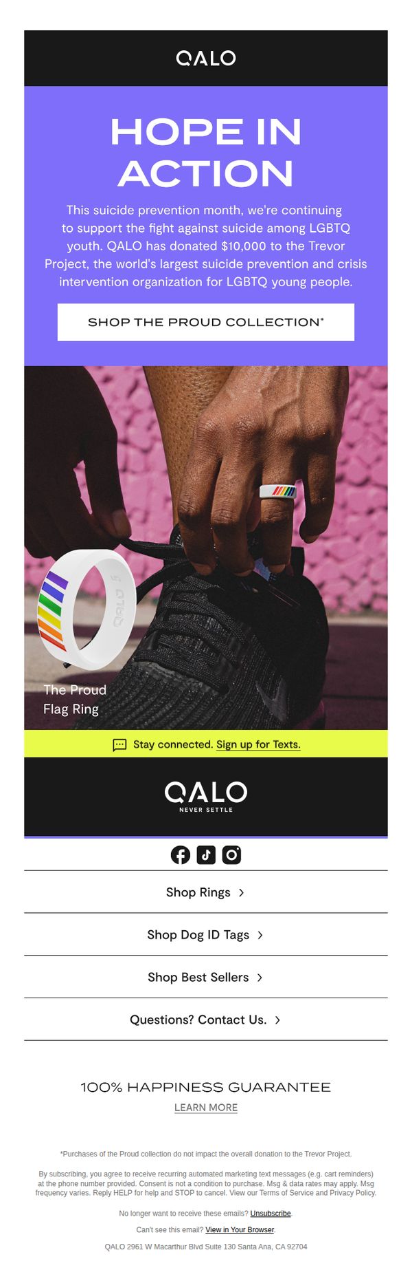 9. QALO: Stand with us during Suicide Prevention Awareness Month