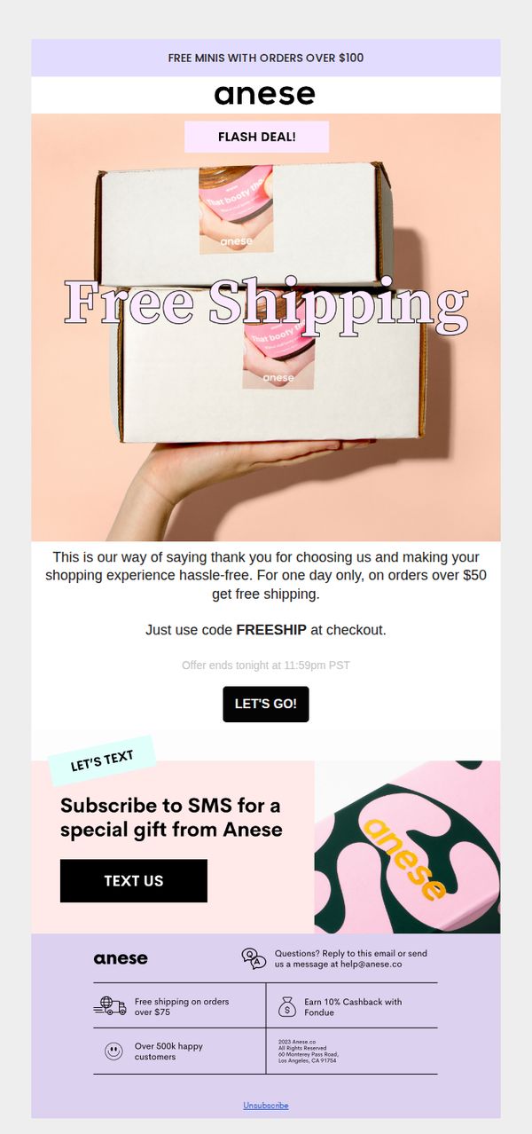8. Flash ✨ Free Shipping!