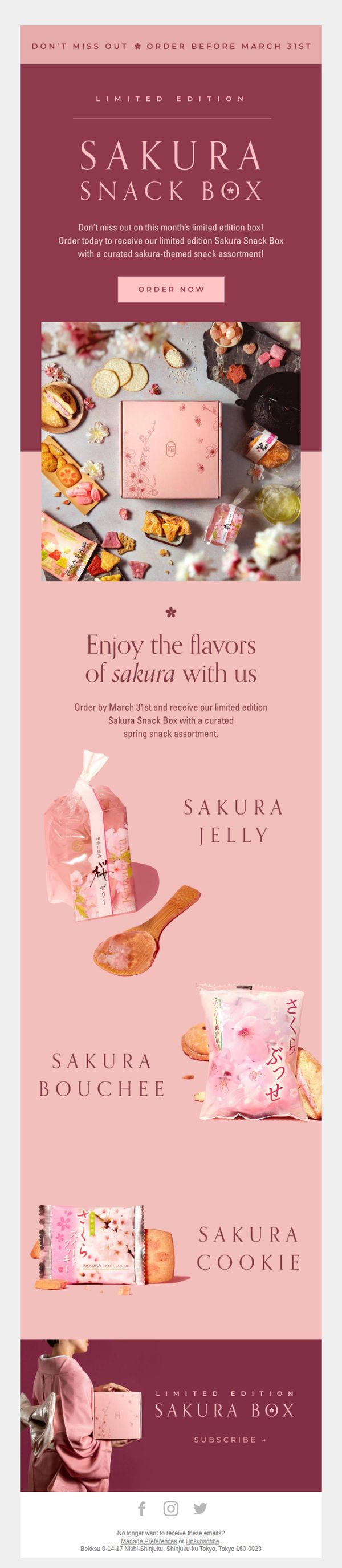 9. Don’t Miss This Year’s Box of Sakura Snacks!