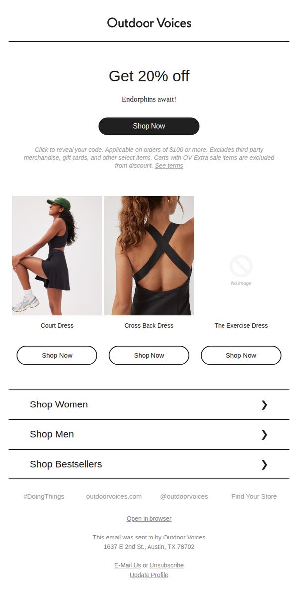 6. Jog, don't walk... Take 20% off