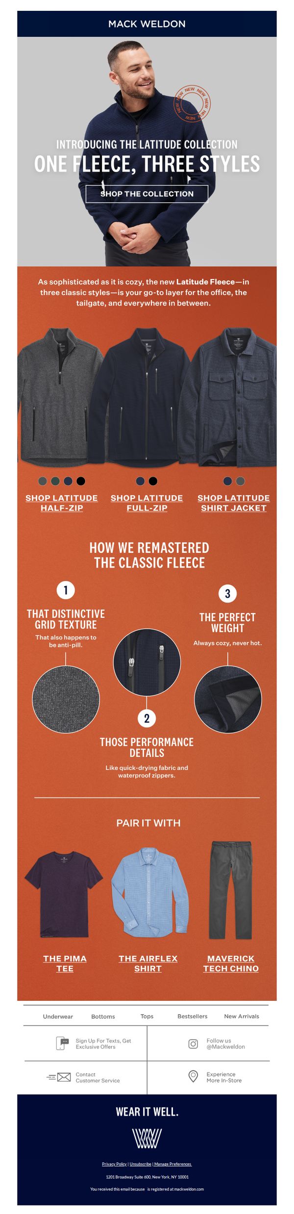 8. Introducing the Latitude Fleece collection.