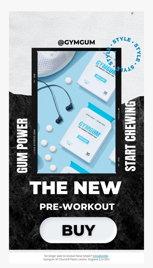 8. Gym Gum: the new pre-workout 🧪