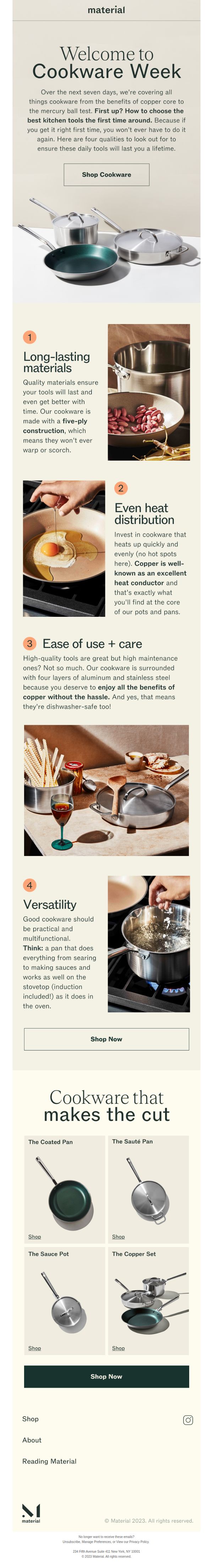 9. Material Kitchen: Let Cookware Week Commence