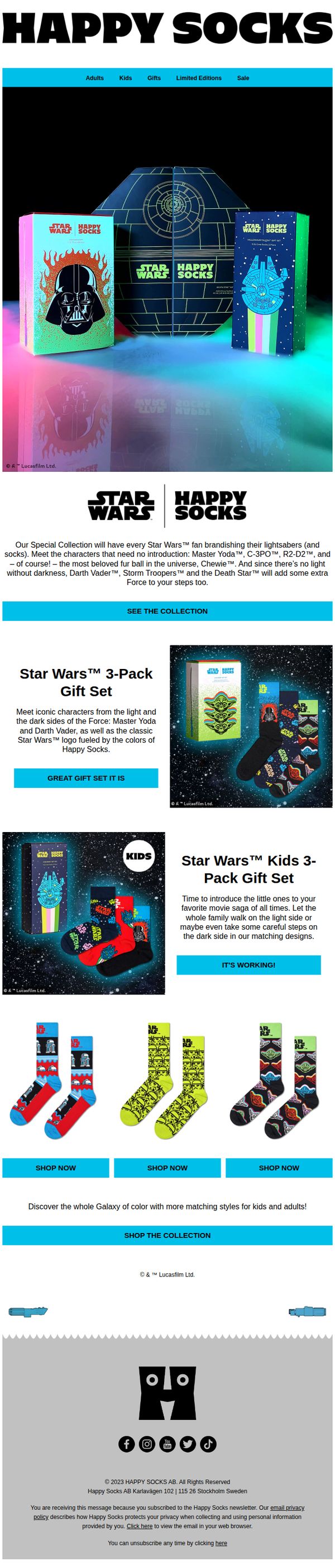 7. Happy Socks: Star Wars™ gifts