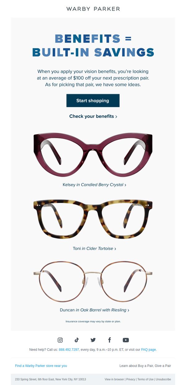 10. Easy eyewear savings await