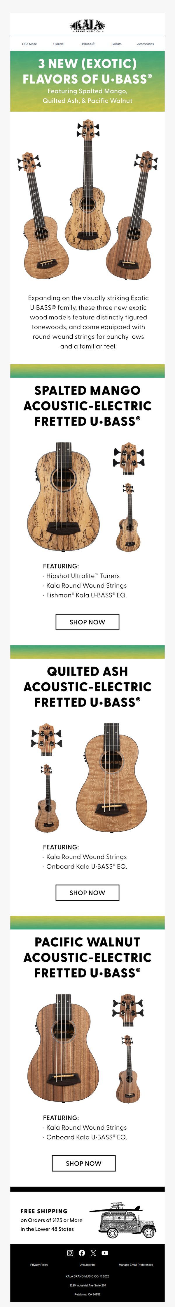 9. 3 New (Exotic) Flavors of U•BASS®