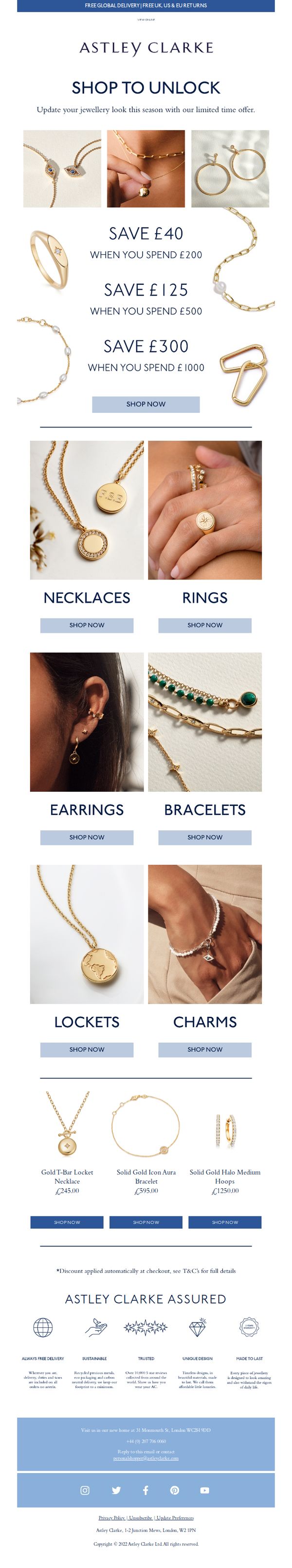 9. Astley Clarke: Unlock up to £300* off with our Autumn Event