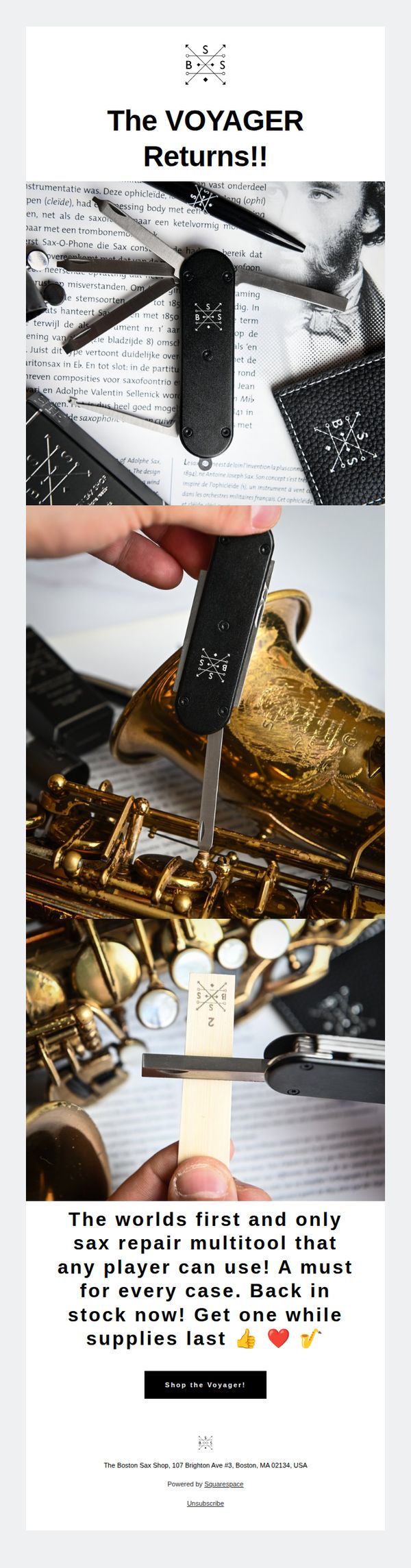 7. The Boston Sax Shop: The Voyager has landed! 🚀