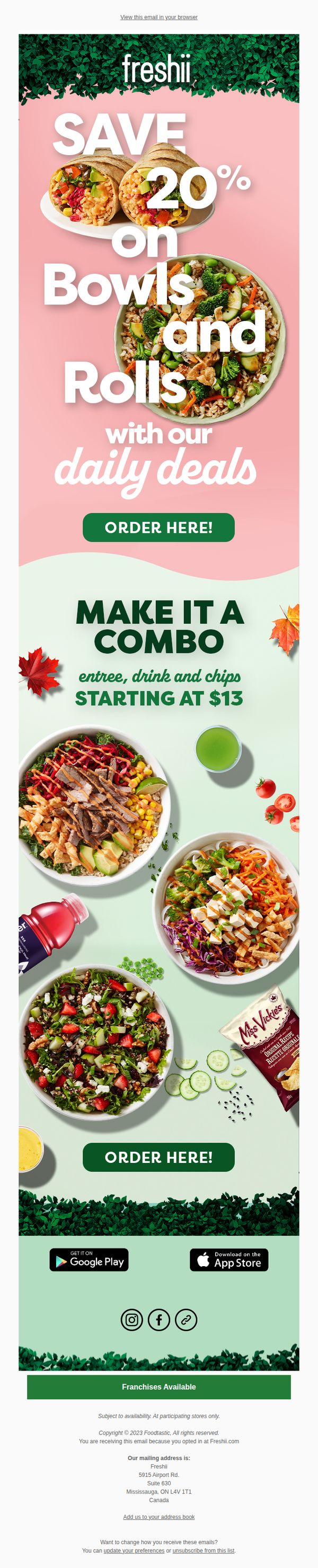 7. Get 20% OFF Your Lunch Today 😎