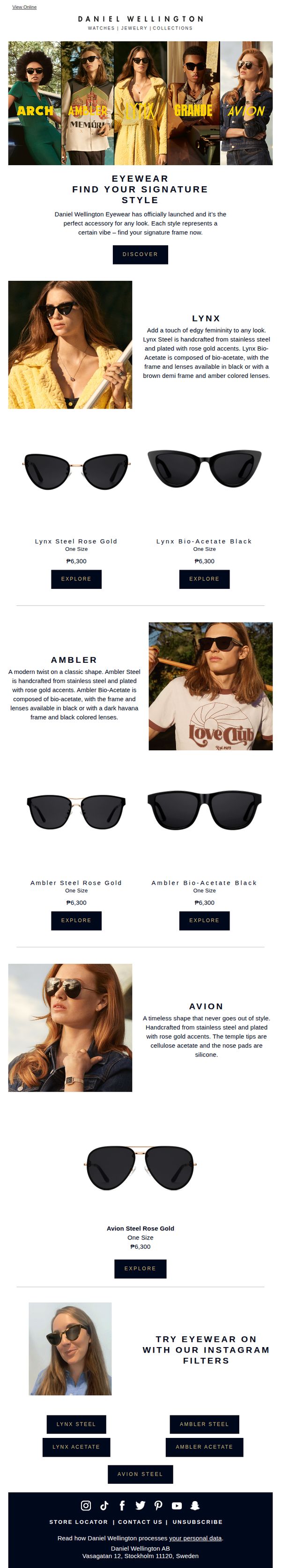 7. Discover our new Eyewear collection 🕶