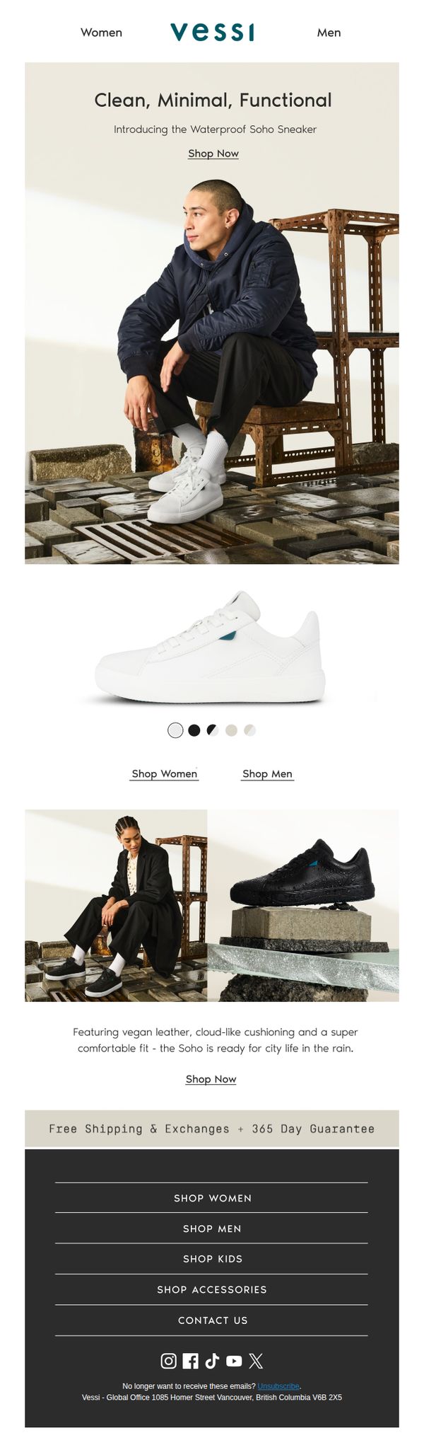 9. Vessi: Clean, Minimal, Functional