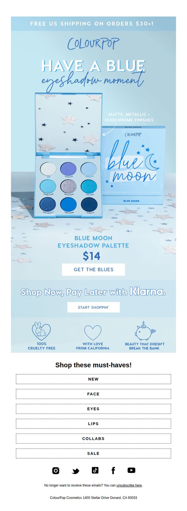 9. Blue Moon Palette = 💙