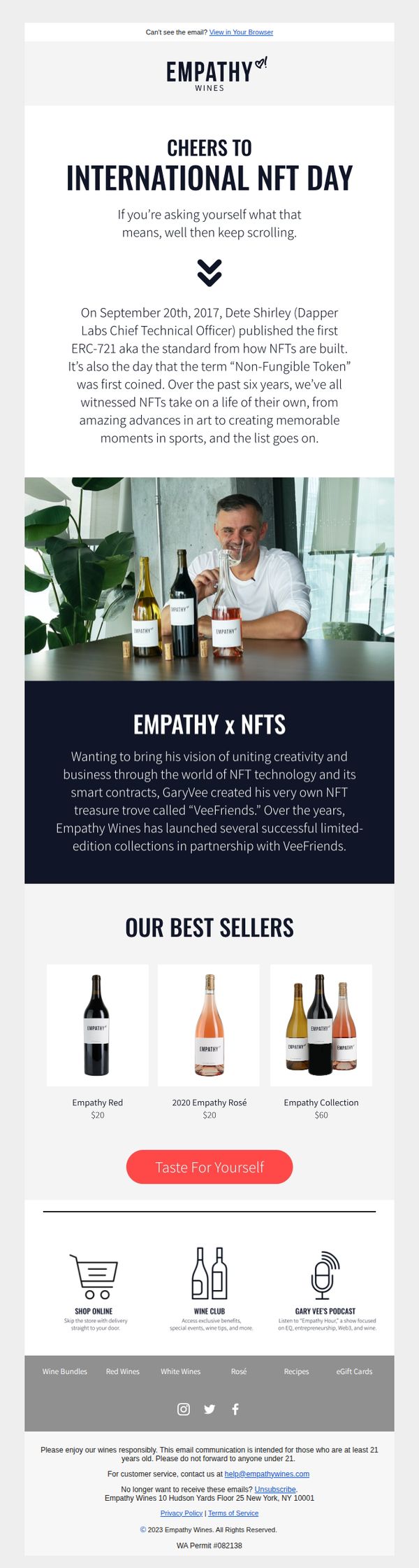 10. Empathy wines: Happy International NFT Day 🥳