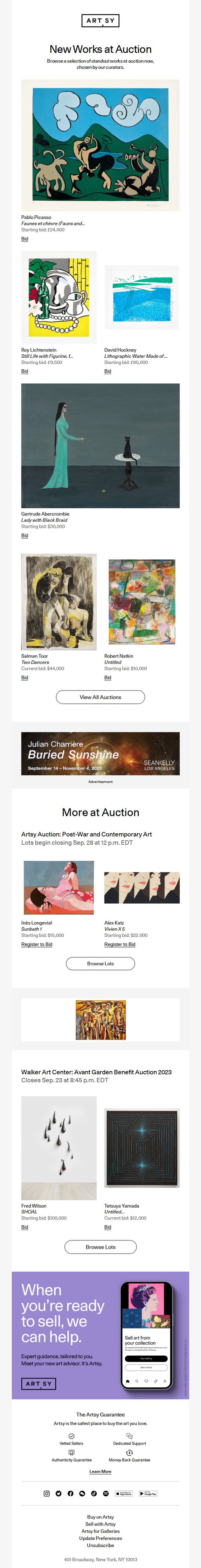 6. New auction lots for you on Artsy
