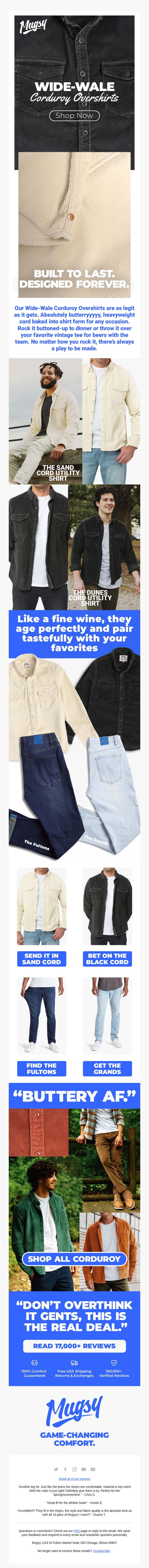 10. Mugsy Jeans: Wide Wale Cord - Don't Overthink It