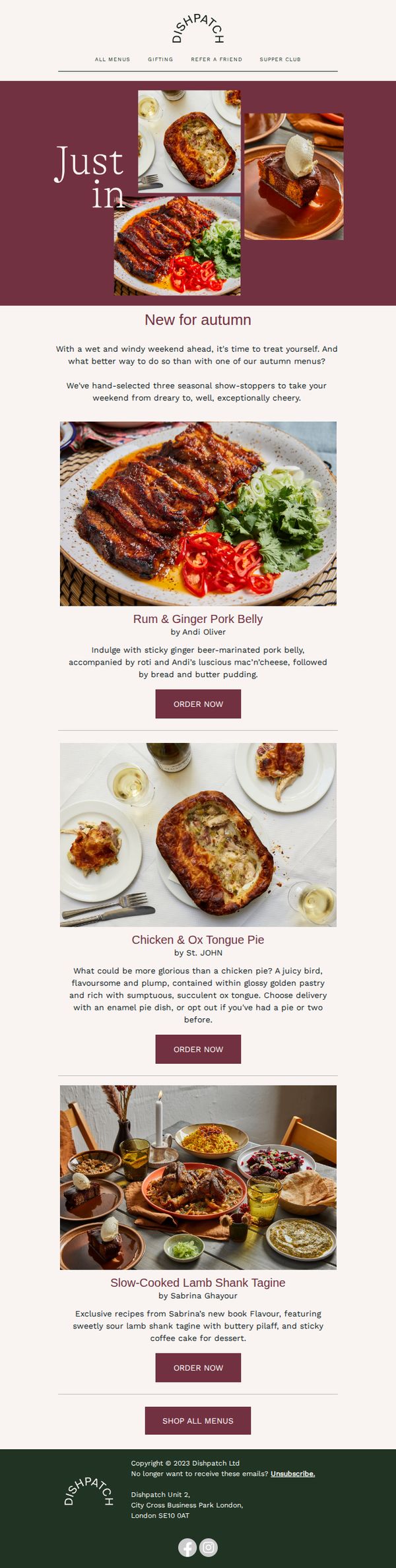 8. Three NEW menus for this weekend!
