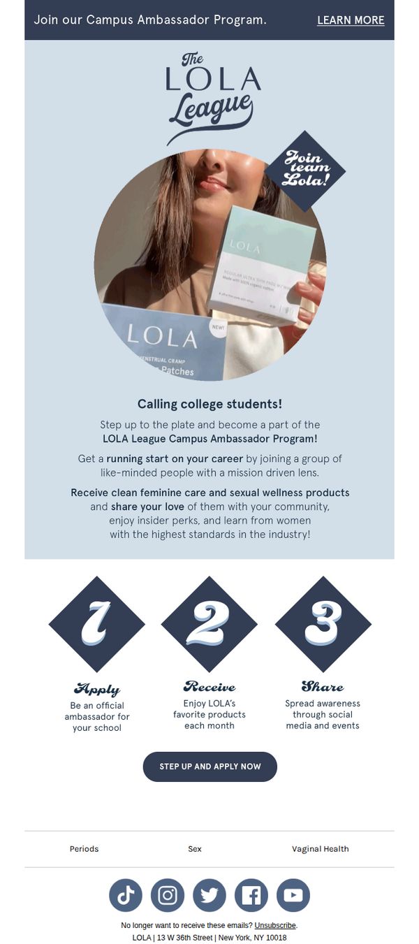 6. Score LOLA products for you & your friends 📣🎒