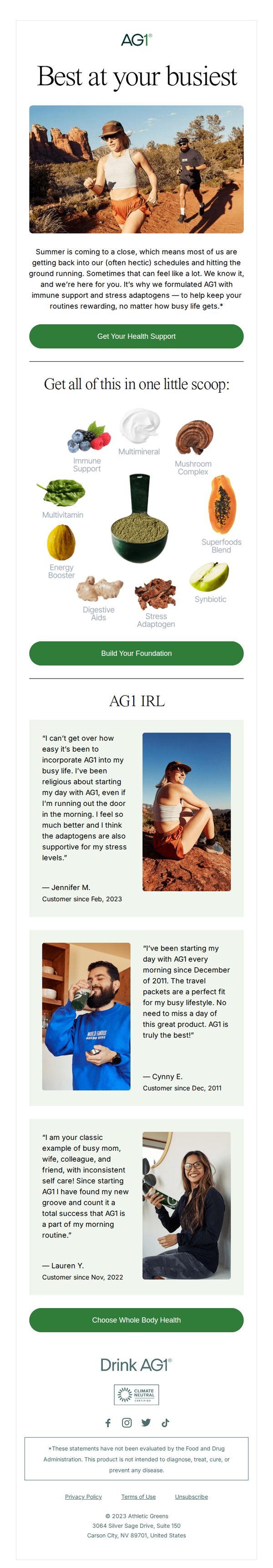 6. Got a busy fall? AG1 can help.