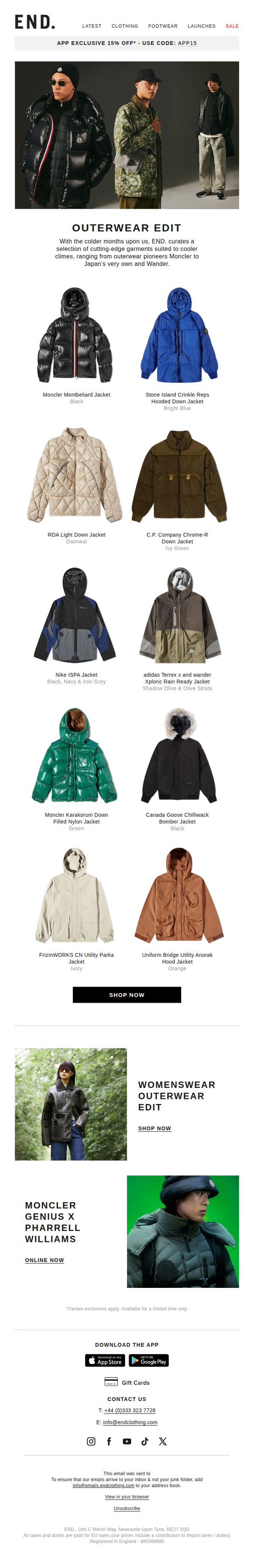6. Outerwear Edit featuring Moncler, Stone Island & more - shop now