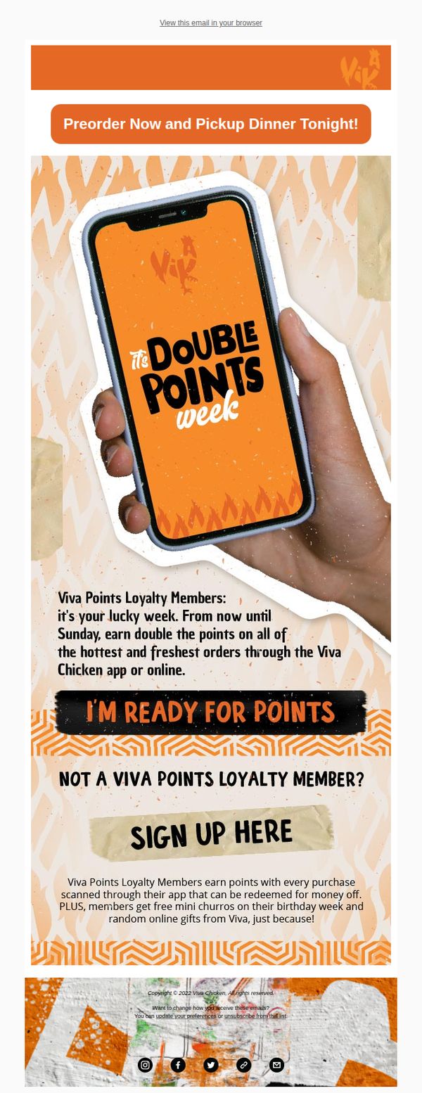 7. Get your Double Points before this deal ends!  🐓
