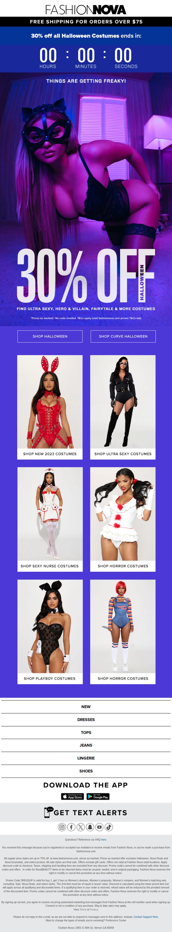 8. Fashion Nova: 30% Off The Sexiest Costumes🎃👻🦇