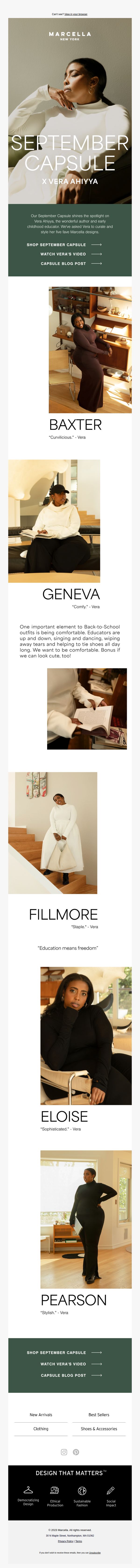 7. Marcella NYC: SEPT. CAPSULE: Author Vera Ahiyya Curates!