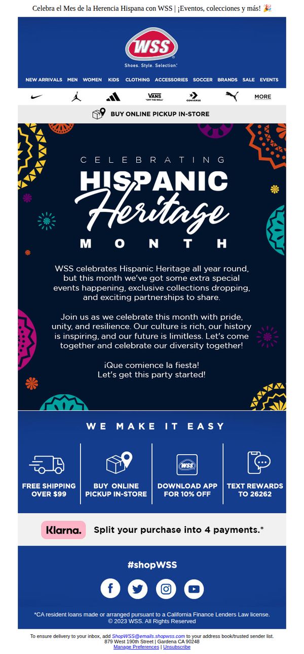 10. WSS: Celebrate Hispanic Heritage Month with WSS | Events, collections, & more! 🎉