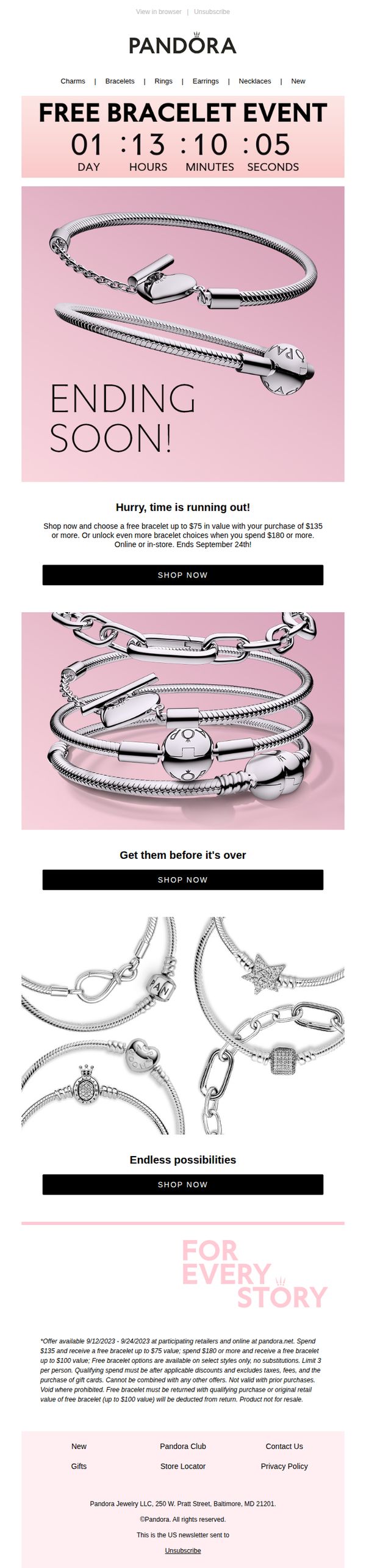 6. 2 days left to get your free bracelet