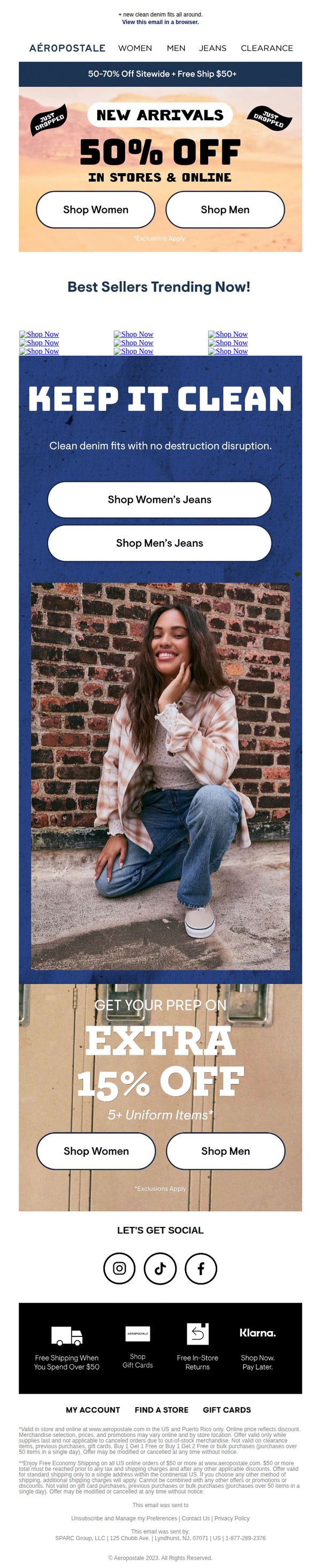 7. Aeropostale: 👋 Fall, Take 50% Off Best Sellers #TrendingNow