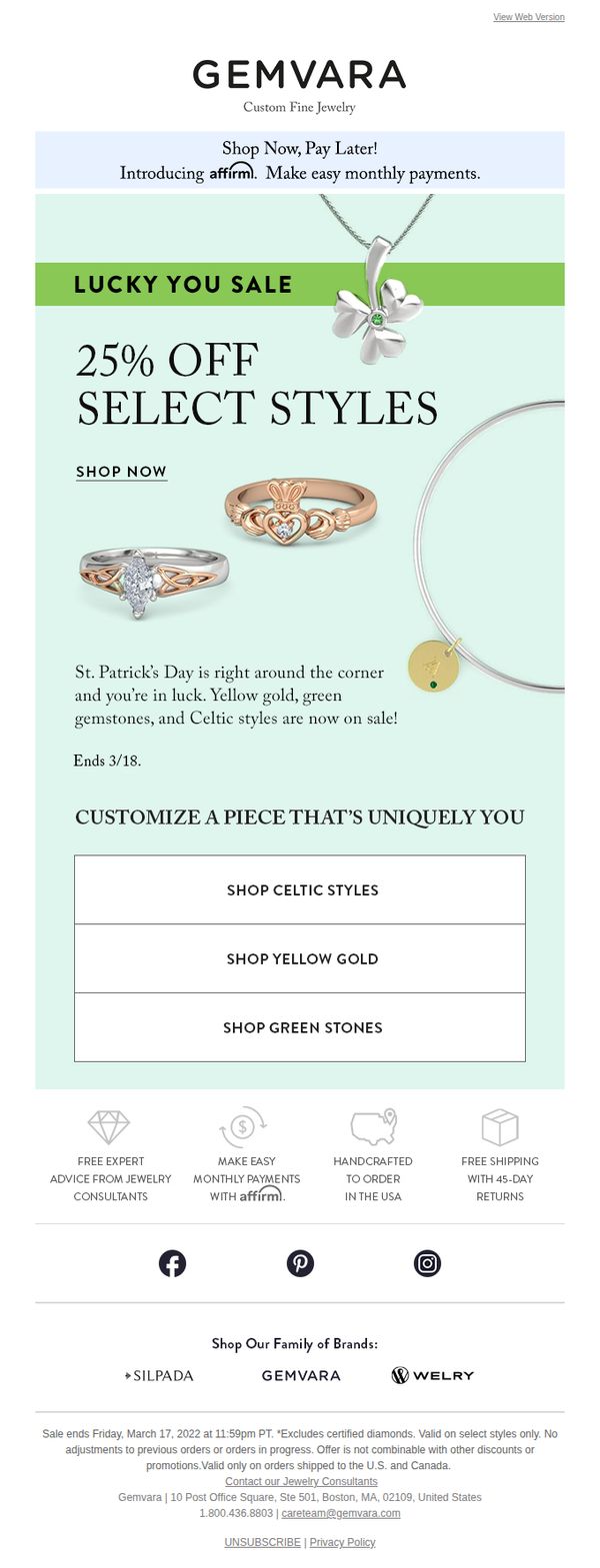 6. Luck of the stylish: 25% OFF starts now!