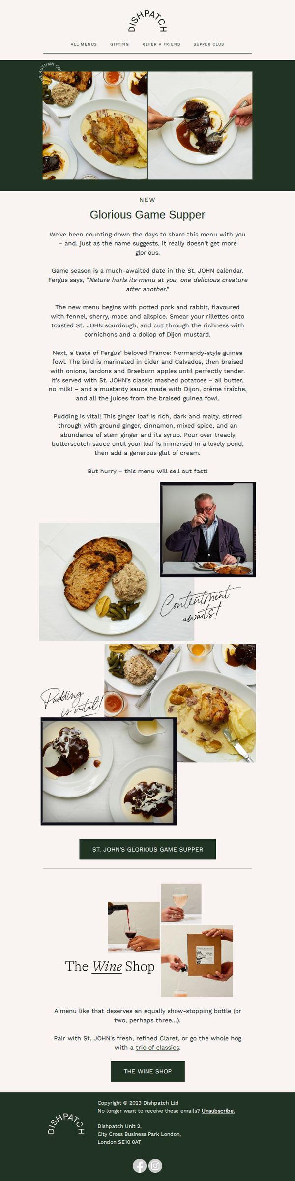 8. NEW: Glorious Game Supper 🍽