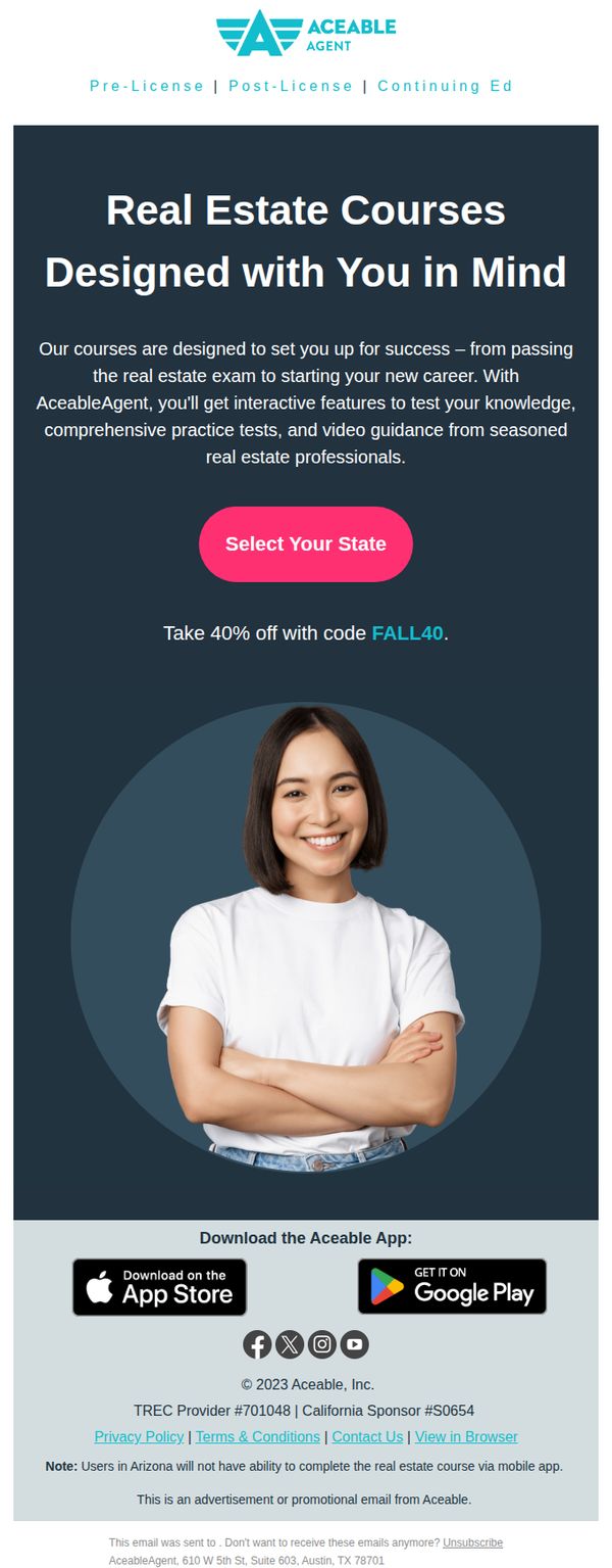 6. AceableAgent: Take 40% off online real estate courses for a limited time