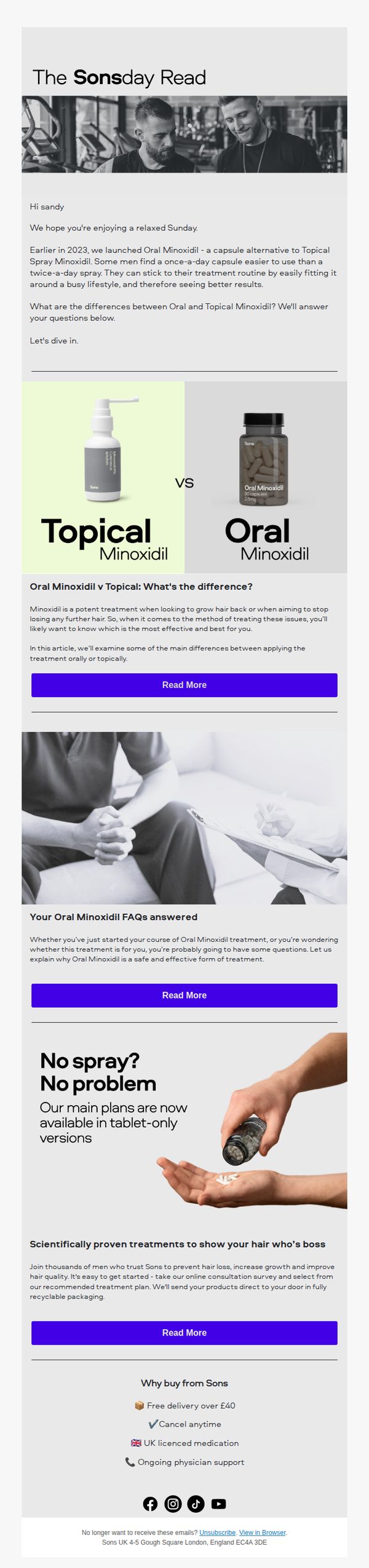 7. Sonsday Newsletter: All About Minoxidil