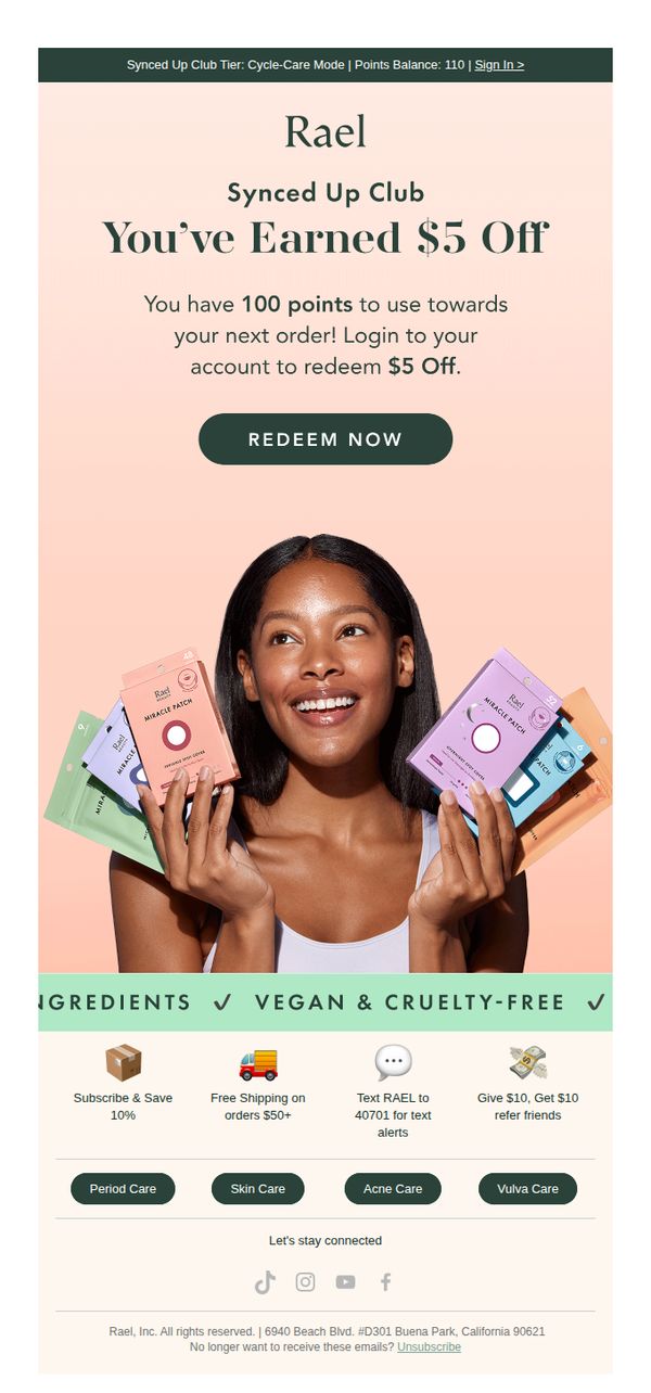 10. You've Earned $5 OFF 💸