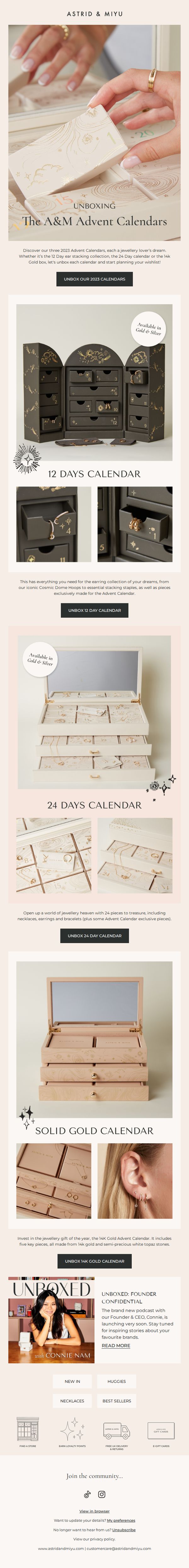 8. Let's unbox our new calendars