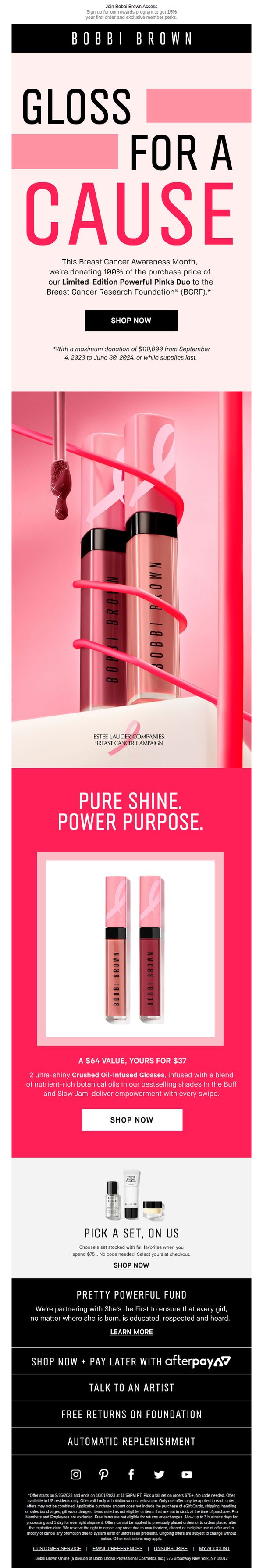 6. Support our fight against breast cancer