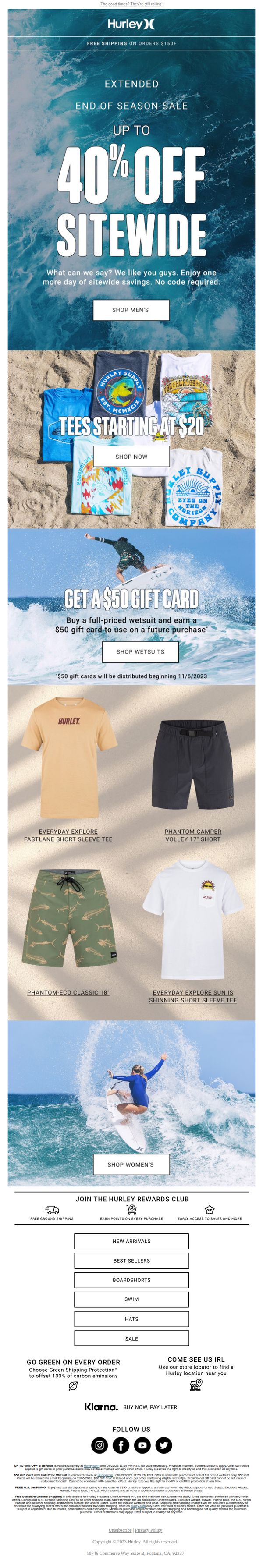 10. EXTENDED: Up to 40% off sitewide