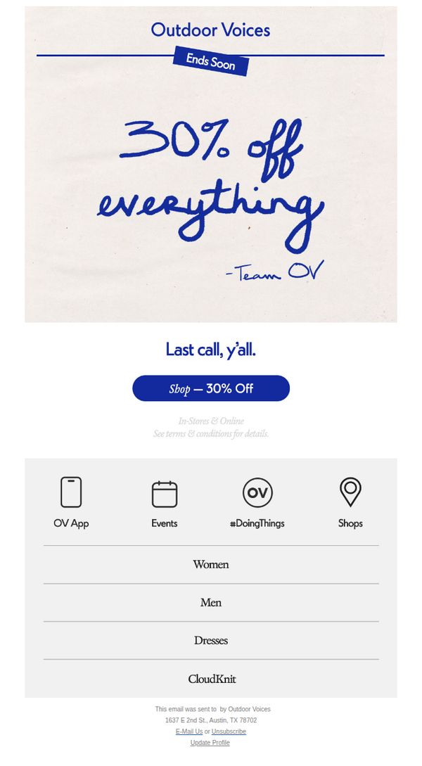 7. Sale ends soon.