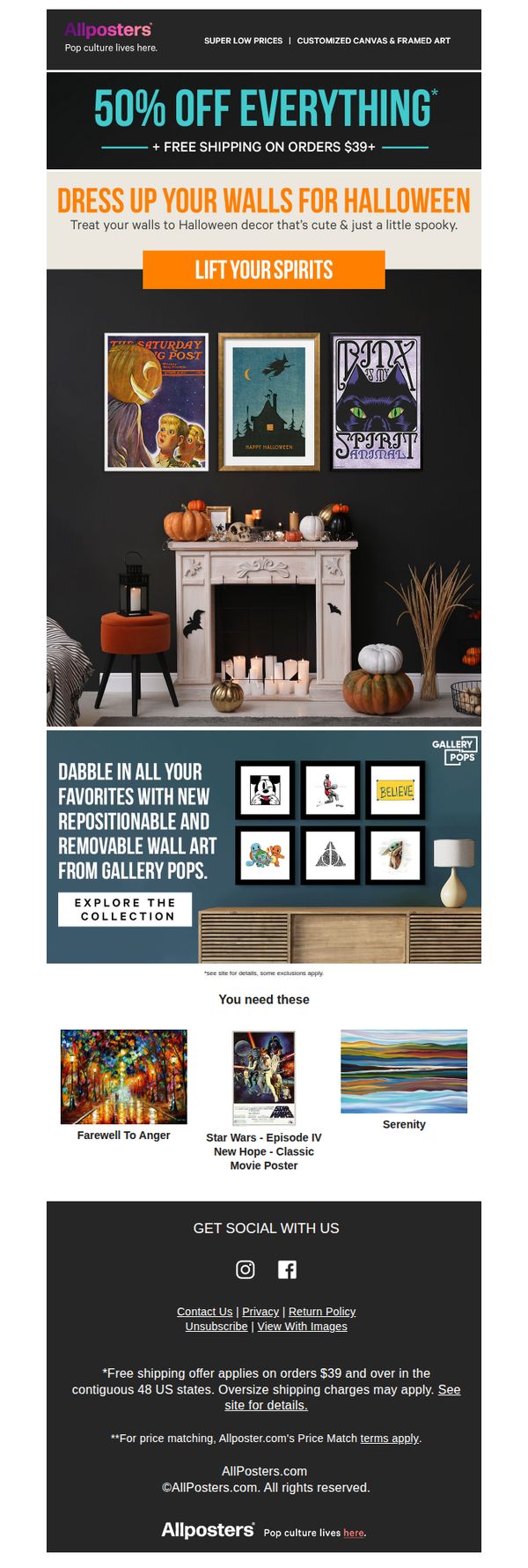10. AllPosters: 👻 Boo-tify your walls