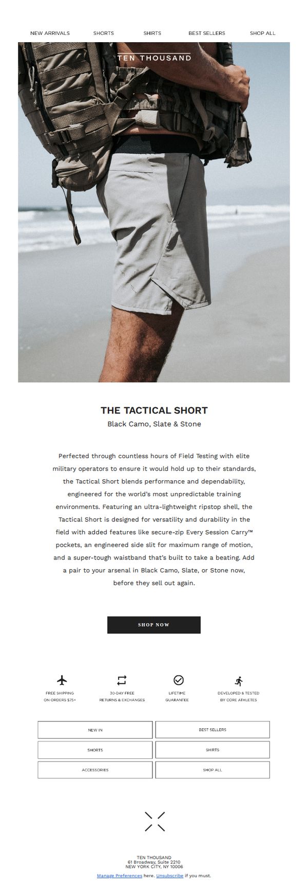 7. Ten Thousand: Seasonal Colors | Tactical Shorts