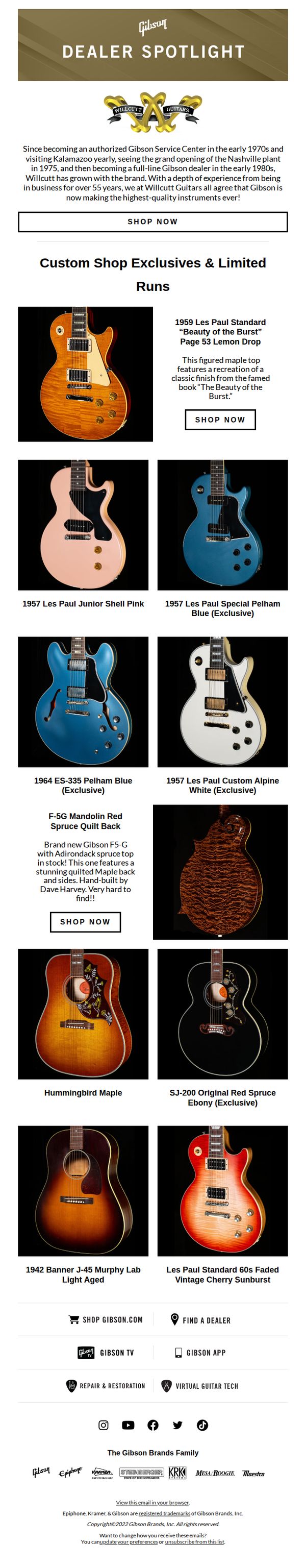 9. Gibson: Dealer Spotlight: Willcutt Guitars