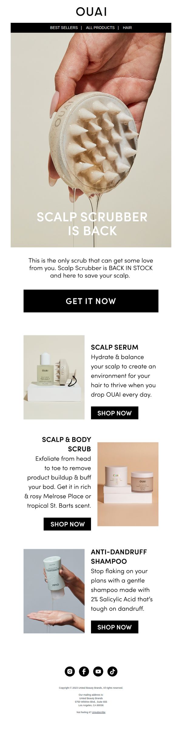 8. Scalp Scrubber is BACK IN STOCK!