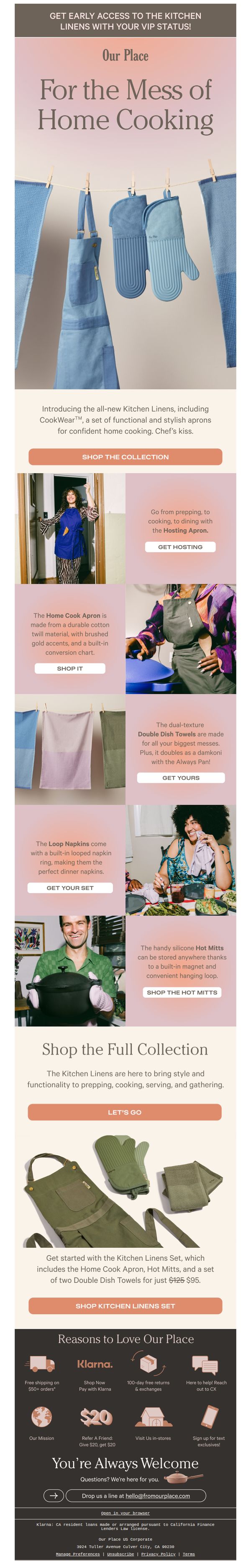 10. Our Place: VIP Alert! Introducing Kitchen Linens 🌸