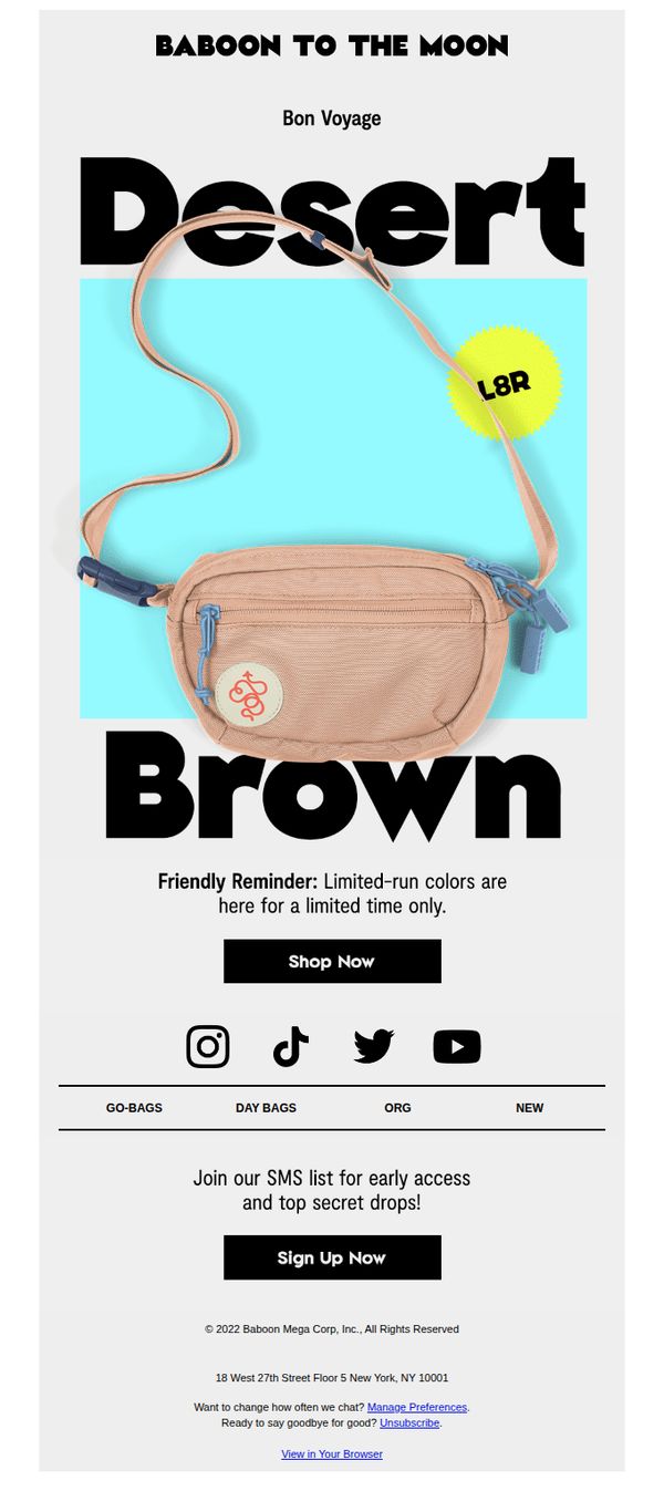 7. LAST CALL: DESERT BROWN