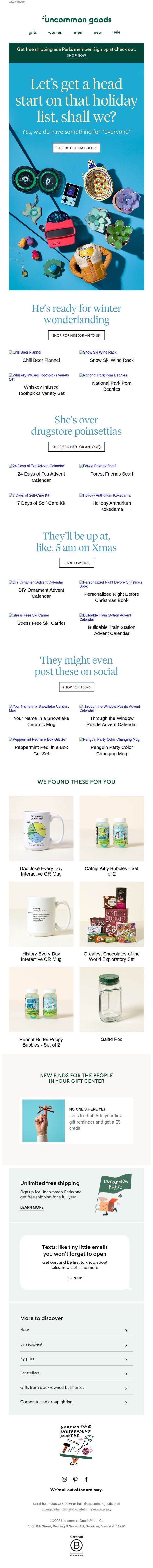 uncommon goods