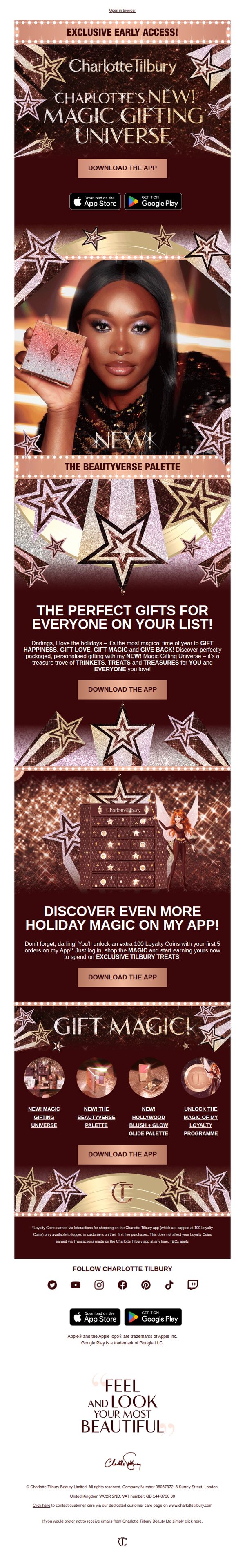 9. Charlotte Tilbury - UK: EARLY ACCESS To My NEW! Magic Gifting Universe 💫✨
