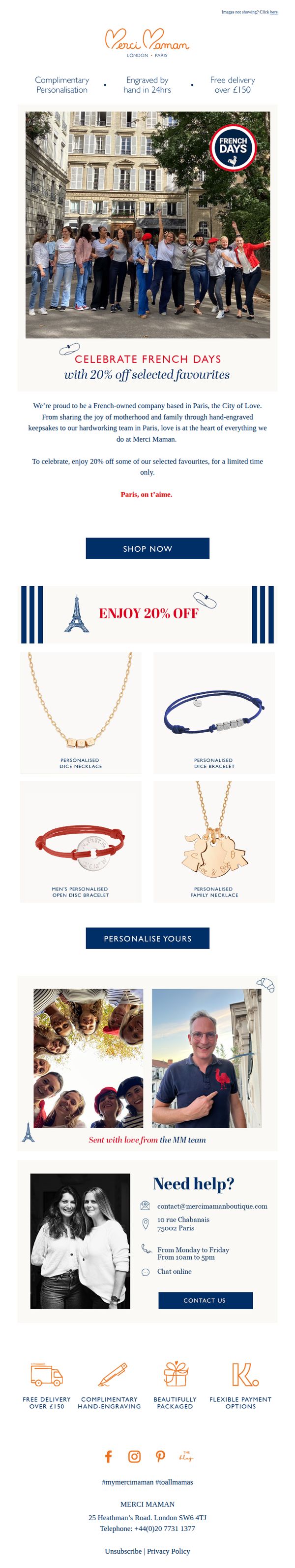 8. Merci Maman - UK: 🇫🇷  20% off selected favourites 🇫🇷