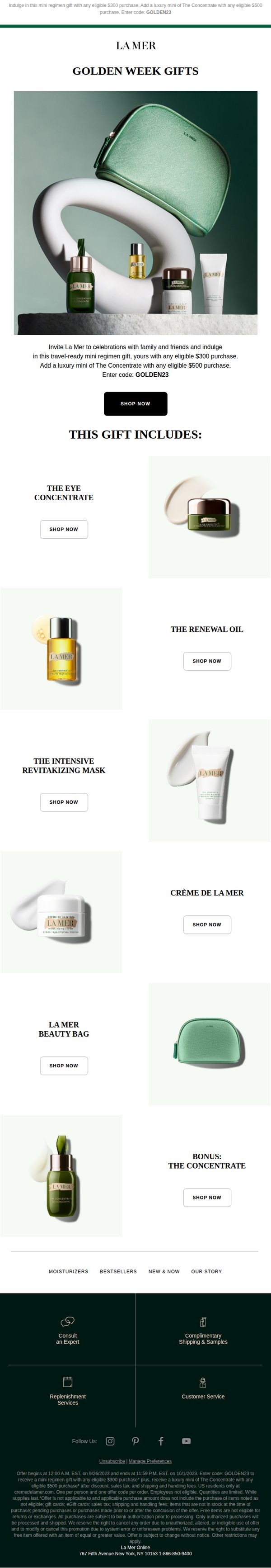9. La Mer: Glowing gifts for a joyful Golden Week