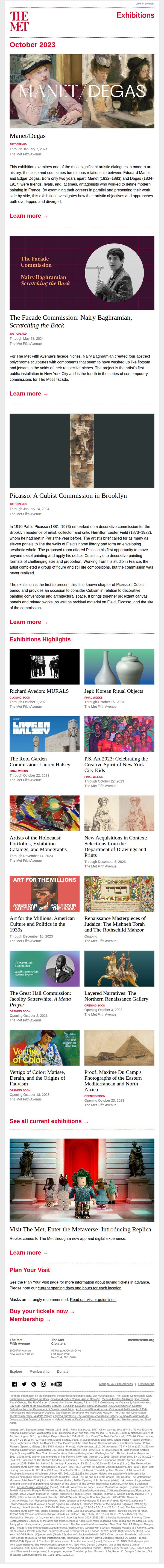 9. Exhibitions: October 2023