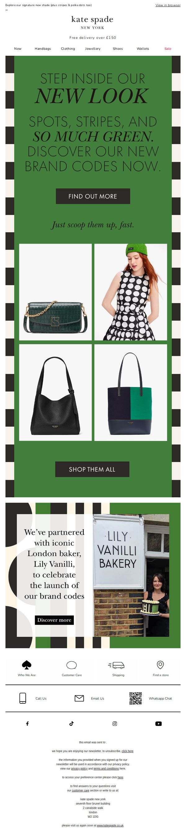 9. Kate Spade: We're giving you the green light 💚